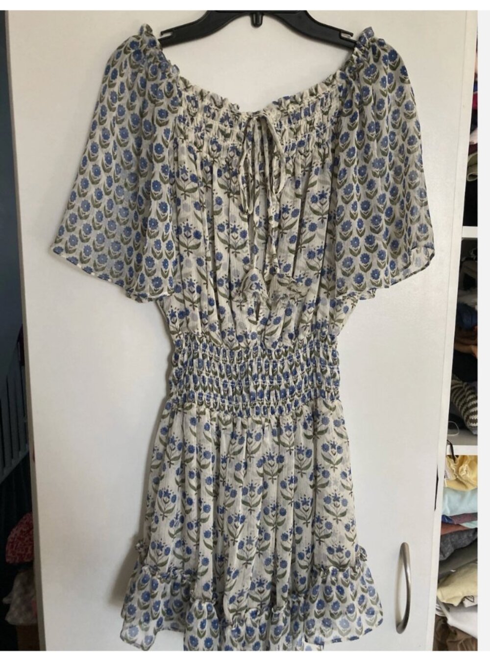 Misa Severine Mini Dress, Pura VidaFloral Mix Size XS Blue Flowers Flowy